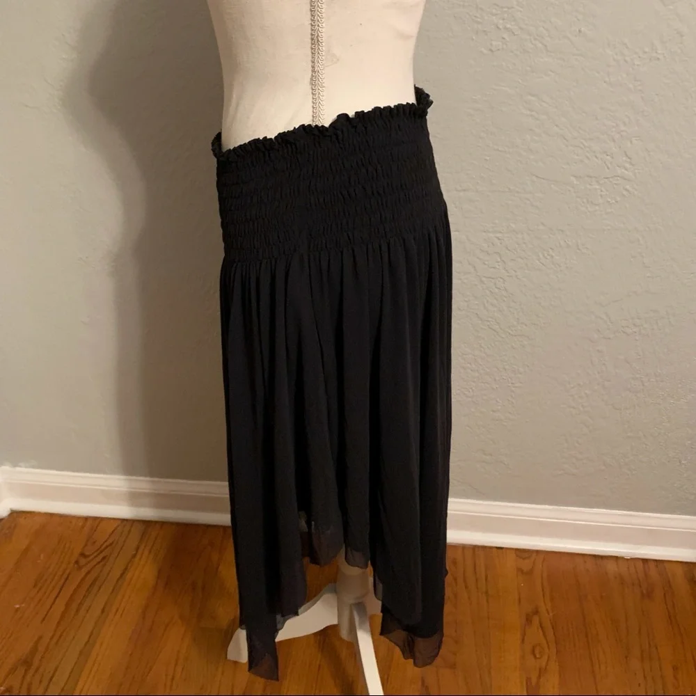 Express black layered sheer festival skirt size medium